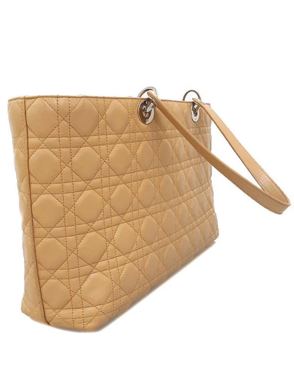 Dior Christian Bag Quilted Cannage Tote Black